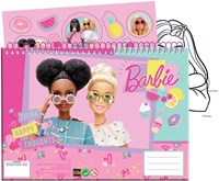 Barbie bloc de dessin avec autocollants - 40 feuilles jouet créatif