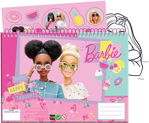 Barbie bloc de dessin avec autocollants - 40 feuilles jouet créatif