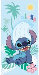 Drap de plage Stitch bleu 70x140cm - Serviette enfant Lilo & Stitch
