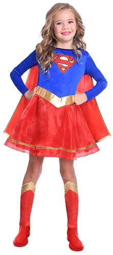 Lobbes Costume Supergirl pour enfants - déguisement 4-6 ans - super-héroïne