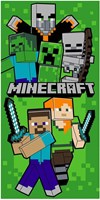 Minecraft Strandlaken Groen - 70x140 cm