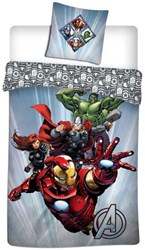 Lobbes housse de couette Avengers enfant 140x200 cm linge de lit Marvel