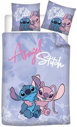Lobbes housse de couette Stitch & Angel 1 personne 140x200 cm polycoton