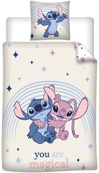 Lobbes housse de couette enfant Stitch magique 140x200 cm polycoton