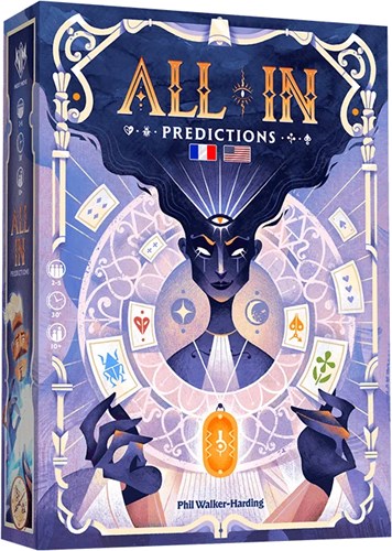 Asmodee jeu de cartes All In! Predictions jeu de stratégie rouge