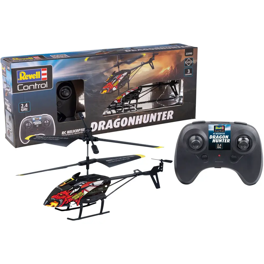 Revell Hélicoptère RC Dragon Hunter - 2,4GHz - Noir - Jouet RC
