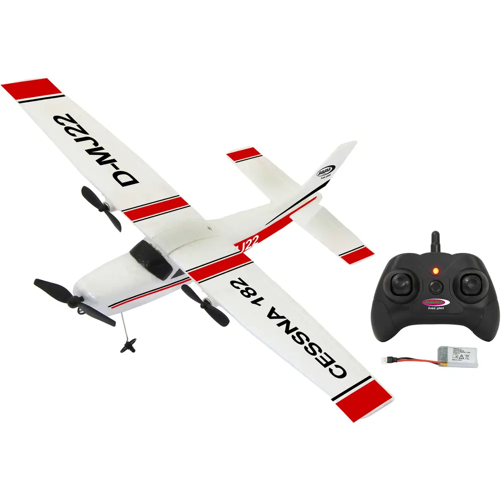 Jamara avion RC Cessna 182 télécommande 2,4GHz Gyro 2CH