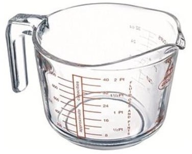 Arcuisine maatbeker 1.0L glas