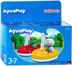 Aquaplay bateaux à voile jouet - 2 pièces avec figurines pour bain et circuit d'eau