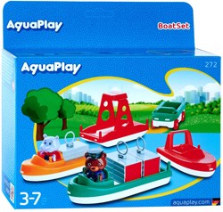 Aquaplay set de bateaux - jouet d'eau avec Wilma & Bo - 10 pièces