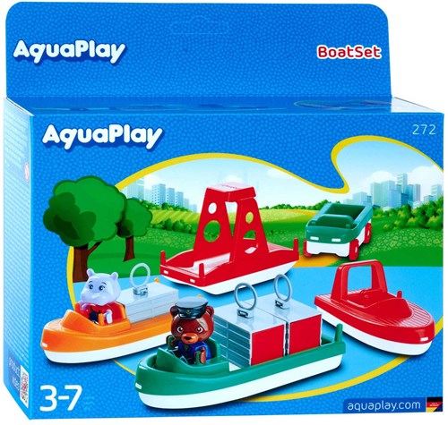 Aquaplay set de bateaux - jouet d'eau avec Wilma & Bo - 10 pièces