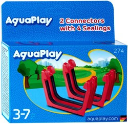 Pièce de connexion AquaPlay avec joints en caoutchouc - 2 pièces