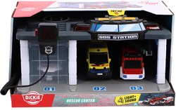 Dickie garage rescue center jouet avec lumière et son - centre de secours