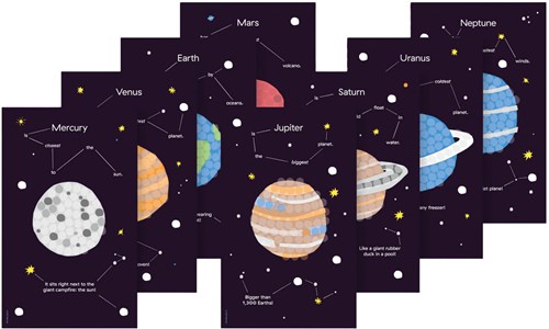 PlayMais kit créatif cartes système solaire mosaïque jouet éducatif
