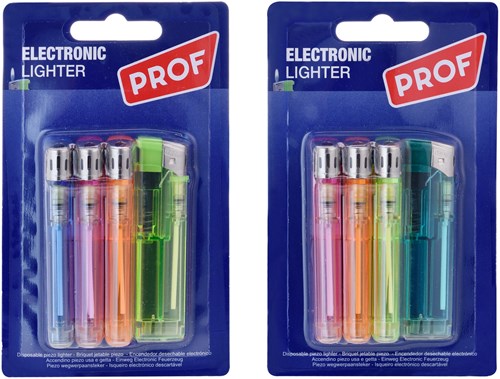 Lot de 4 briquets électriques - Prof - rechargeables et sûrs
