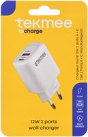 Tekmee thuislader 12W 2 ports USB / USB-C