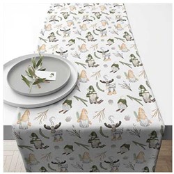 Ambiente chemin de table Noël gnomes 40x150cm décoration festive