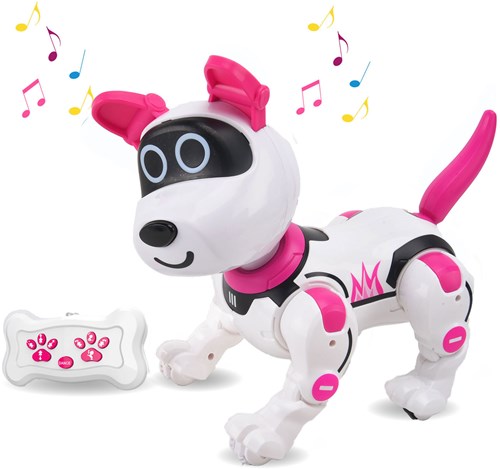 Robo Luna chien robot interactif avec yeux LED et télécommande-3