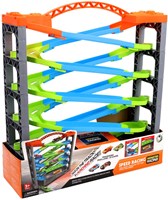 KiddyGo circuit de course jouet - circuit deluxe à 5 niveaux et 2 voitures
