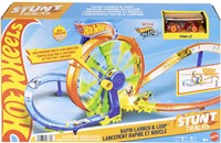 Hot Wheels circuit de jouet Rapid Launch & Loop - Set de piste looping