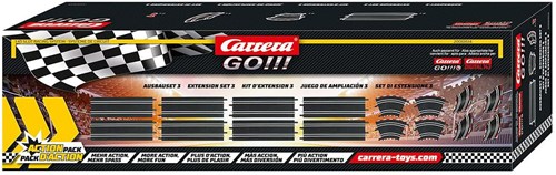 Carrera set d'extension circuit - GO!!! accessoire de piste 16 pièces
