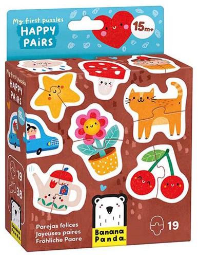 Banana Panda jouet puzzle - Mes Premiers Puzzles Paires Joyeuses 19pcs