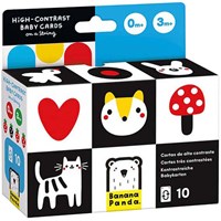 Banana Panda cartes bébé à contraste élevé pour bébés 0-3 mois éducatif
