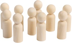 Eduplay figurines en bois jouet - grandes poupées en bois 10 pièces