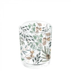 Ambiente photophore leaves verre décoration bougie