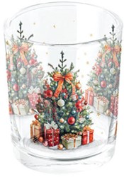 Ambiente photophore sapin de Noël décoration verre hiver