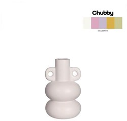 Chubby bougeoir off white - vase moderne et bougeoir 12cm