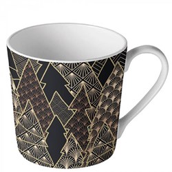 Ambiente mug Noël noir 300ml design arbres luxe doré