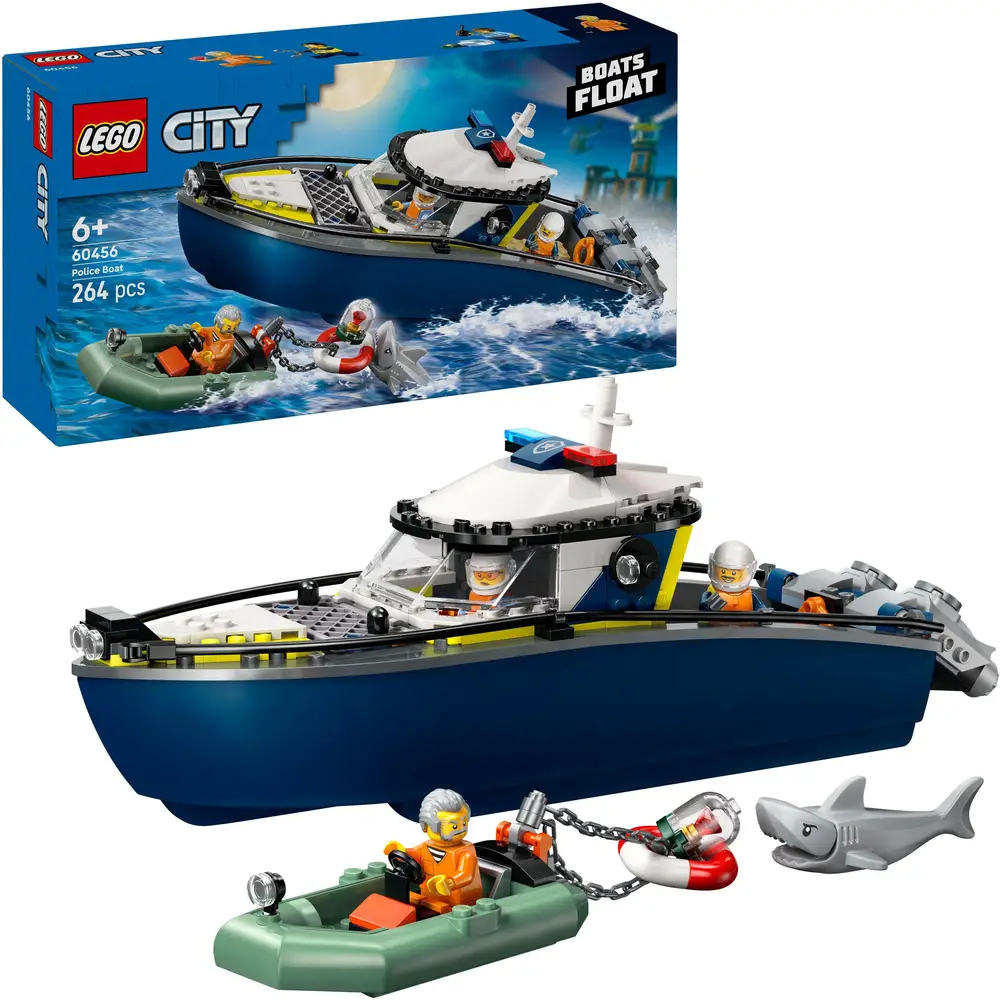 LEGO City bateau de police set de construction - poursuite flottante jouet