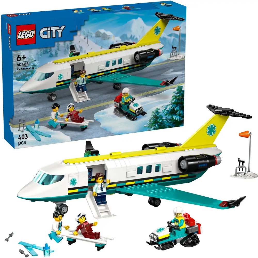 LEGO City Avion ambulance jouet mission de sauvetage 60465
