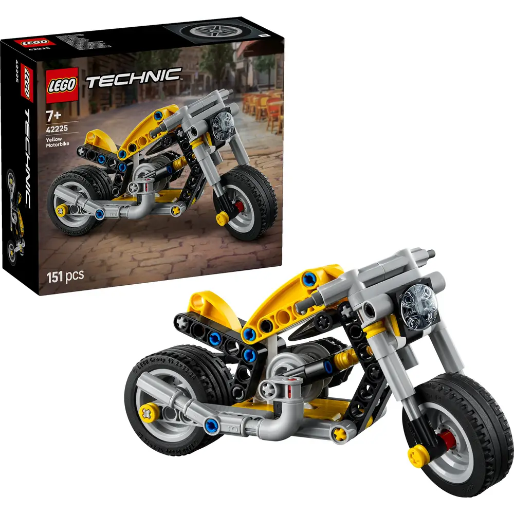 LEGO Technic - Moto Jaune Jouet pour Enfants dès 7 Ans - 42225