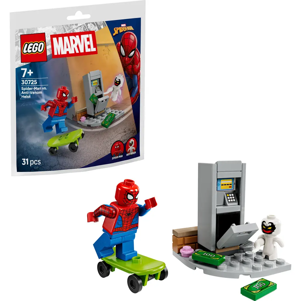 LEGO Super Heroes set de construction Spider-Man vs Anti-Venom braquage 30725 Marvel