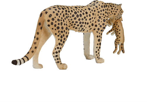 Mojo Wildlife speelgoed Cheetah Vrouwtje met Welp - 387167