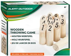 Alert jeu de lancer en bois extérieur avec filet de rangement - jeu d'extérieur