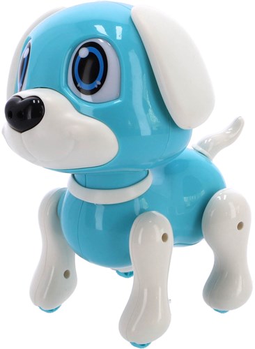 KiddyGo chien robot jouet interactif Baby Rick bleu avec lumière et son-3