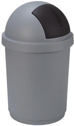 Curver poubelle 50L argent noir - poubelle cuisine plastique