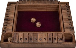 Engelhart Games Shut the box jeu - Jeu de dés en bois noyer 29x29 cm