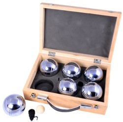 Luxe Jeu de Boules Set in Houten Kist