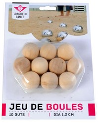 Longfield Games Jeu de Boules Buts bois 10 pcs