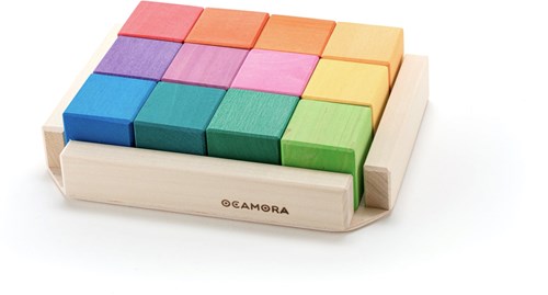 Ocamora blocs en bois jouet éducatif coloré et durable-2