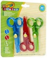 Crayola ciseaux pour enfants - set de ciseaux de bricolage sûrs 3 pièces