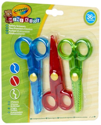 Crayola ciseaux pour enfants - set de ciseaux de bricolage sûrs 3 pièces