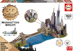 Educa puzzle 3D - puzzle en bois Brooklyn Bridge Manhattan Dream 160 pièces