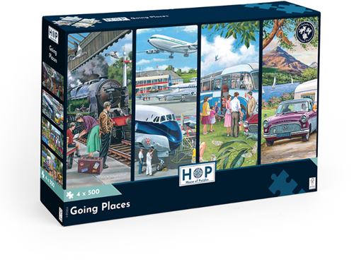 The House of Puzzles Going Places Puzzle - 4 x 500 Piece
