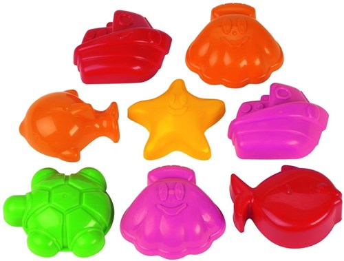 Ecoiffier moules à sable océan - jouet de plage 8 pièces