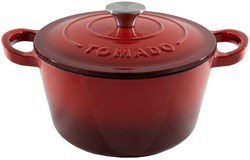 Svenska Living cocotte fonte rouge 24 cm - marmite cuisine